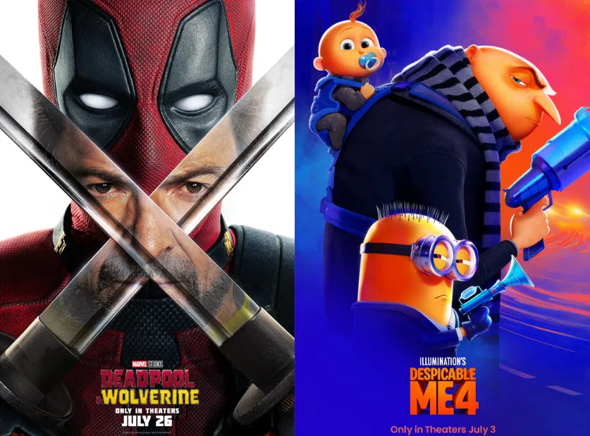 Deadpool & wolverine e meu malvado favorito 4  são os principais lançamentos do cinema em julho de 2024 / imagem: gabriel princesval/showmetech