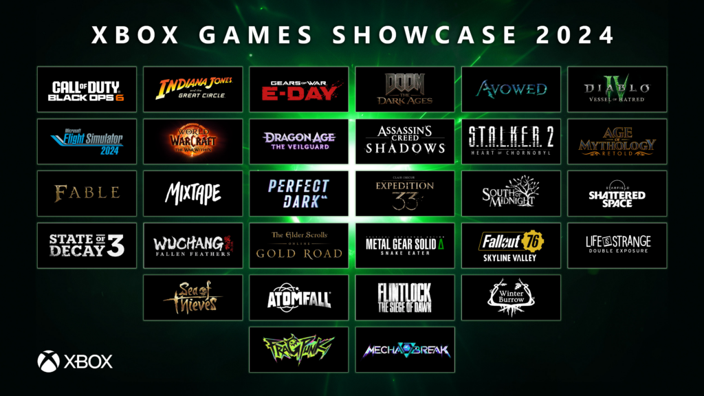 Xbox games showcase 2024: veja os principais lançamentos do evento