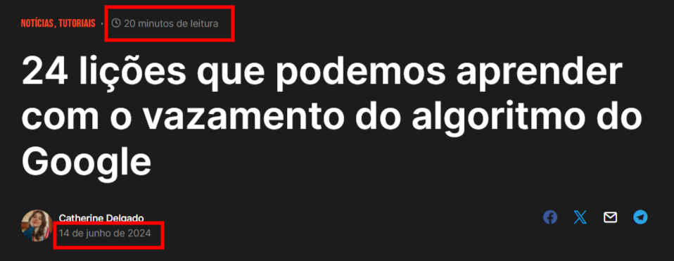 24 lições de seo que podemos aprender com o vazamento do algoritmo do google. Listamos as principais recomendações que sites e portais de notícias podem utilizar para melhorar seo, rankeamento, busca orgânica e aumento de visualizações com o buscador do google. Veja