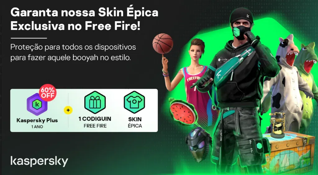 Free fire e kaspersky lançam skins exclusivas: descubra como conseguir seu codiguin ff. Descubra os detalhes da nova parceria entre free fire e kaspersky que traz skins exclusivas aos jogadores