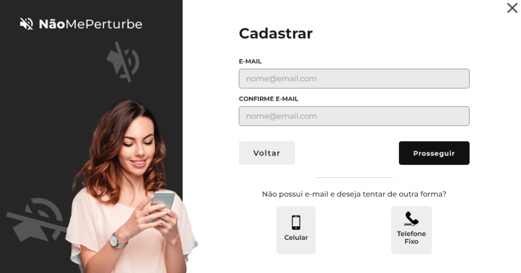 Inclua como você quer ser cadastrado: e-mail, celular ou telefone fixo. Imagem: lucas gomes, smt