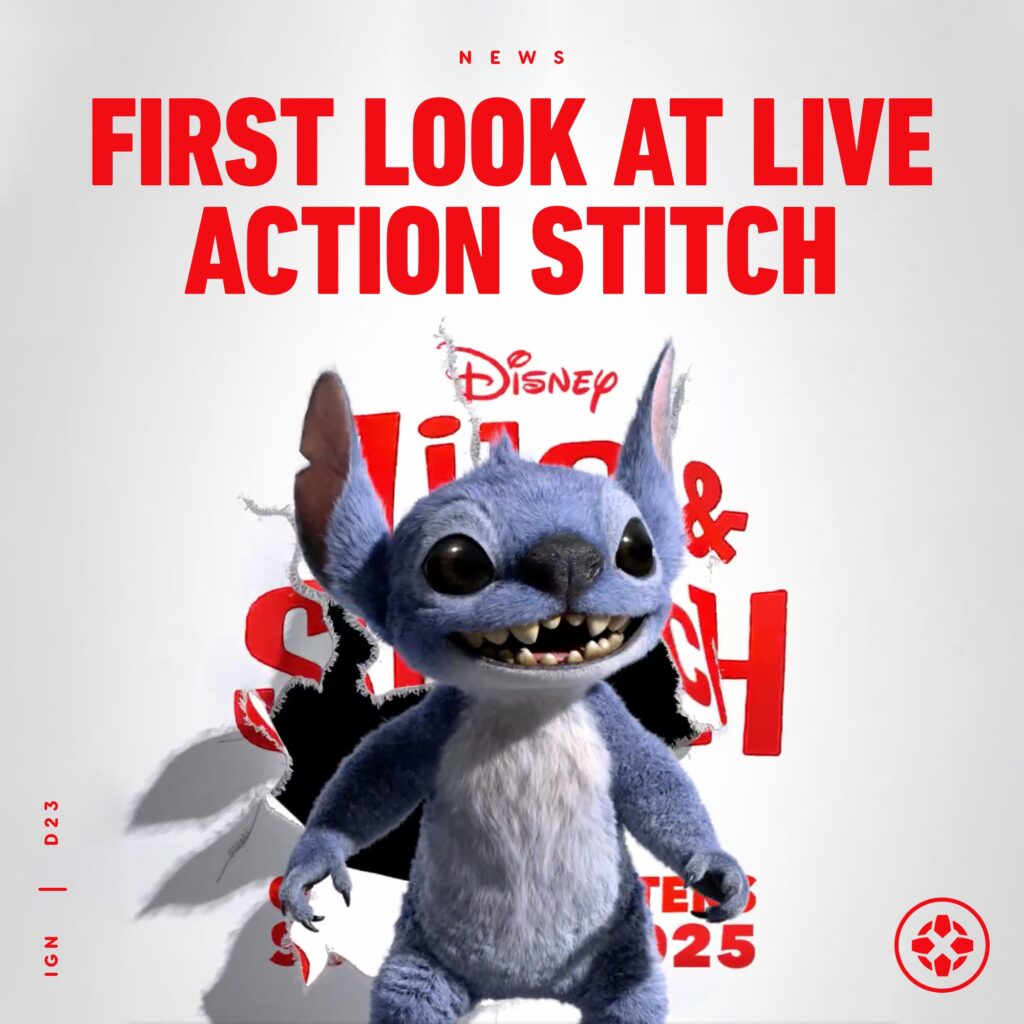 Visual do stitch para o live-action de lilo & stitch, previsto para 2025. (foto: reprodução/ign)