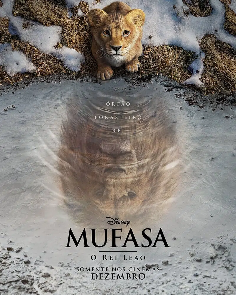 Pôster oficial de mufasa: o rei leão, lançado na san diego comic-con. (foto: reprodução)