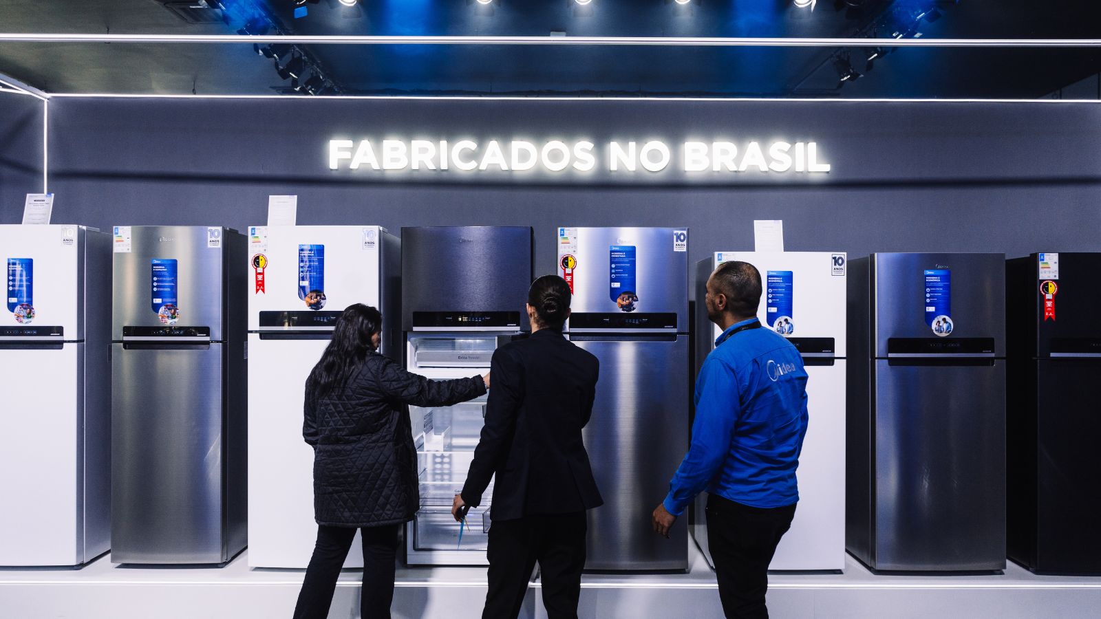 A midea anunciou suas novas linhas de refrigeradores e lavadoras, que serão fabricados e vendidos exclusivamente no brasil. (foto: reprodução/eletrolar)