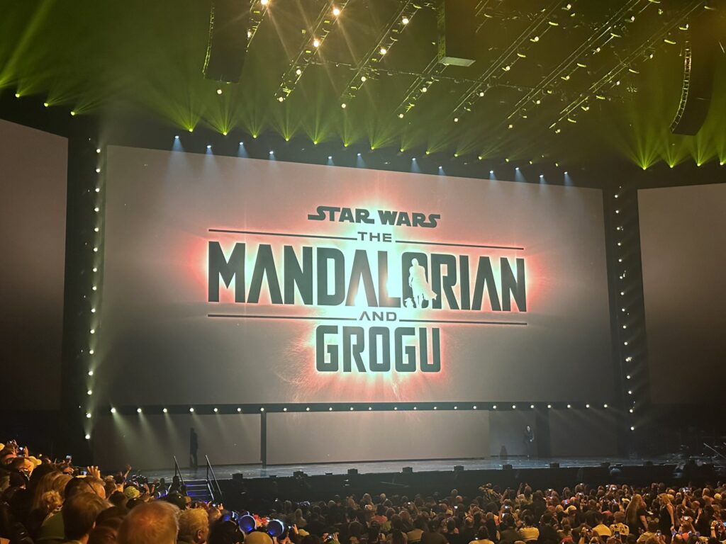 Nova logo de the mandalorian e the grogu revelado na d23 2024. (foto: reprodução)