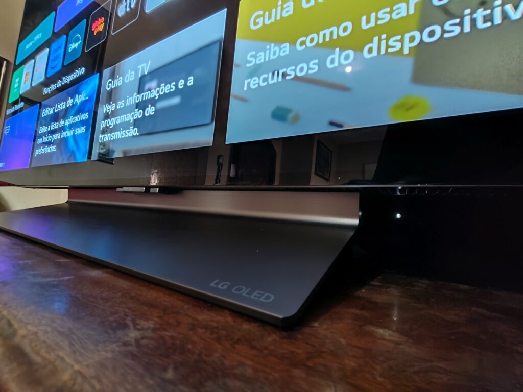 Base da smart tv lg oled evo c4 da 55 polegadas