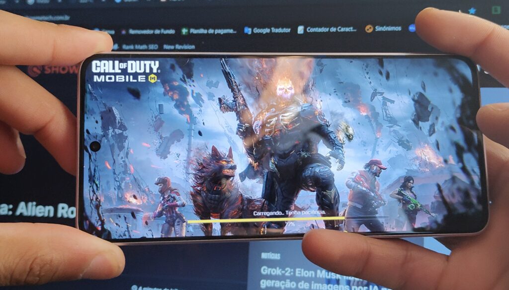 Oppo reno11 f 5g rodando call of duty mobile