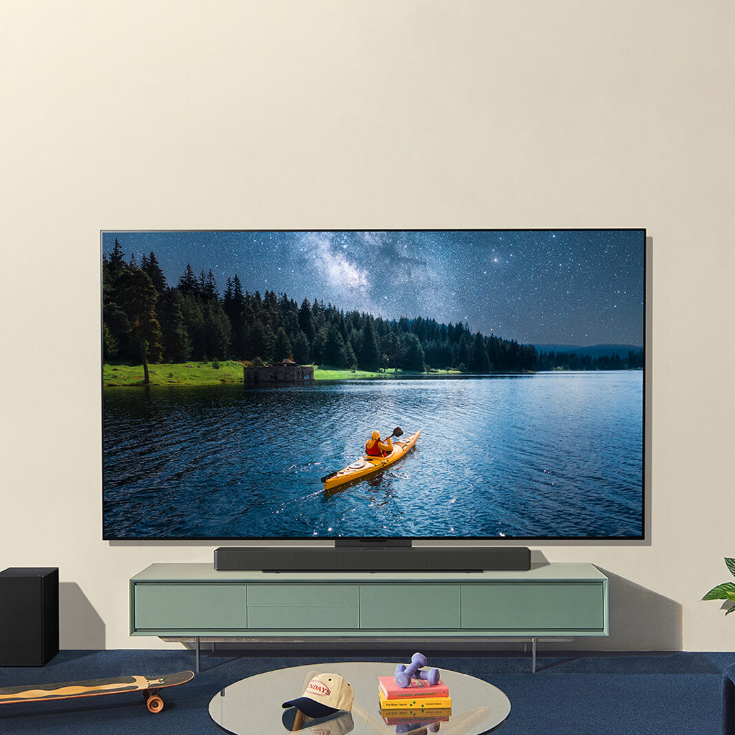 Tela da smart tv lg oled evo ai c4 4k