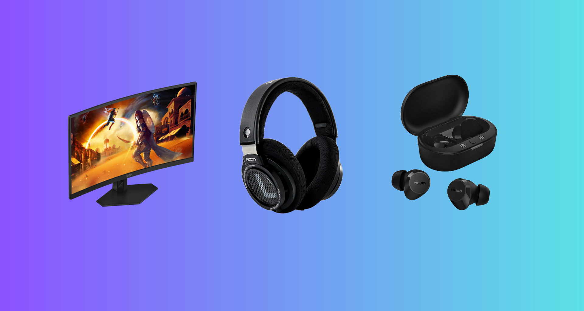 Aoc e philips atualizam portfólio de monitores gamers, headsets e fones de ouvido. Monitores têm até 180 hz de taxa de atualização e fones de ouvido chegam a 30 horas de bateria. Veja todas as novidades