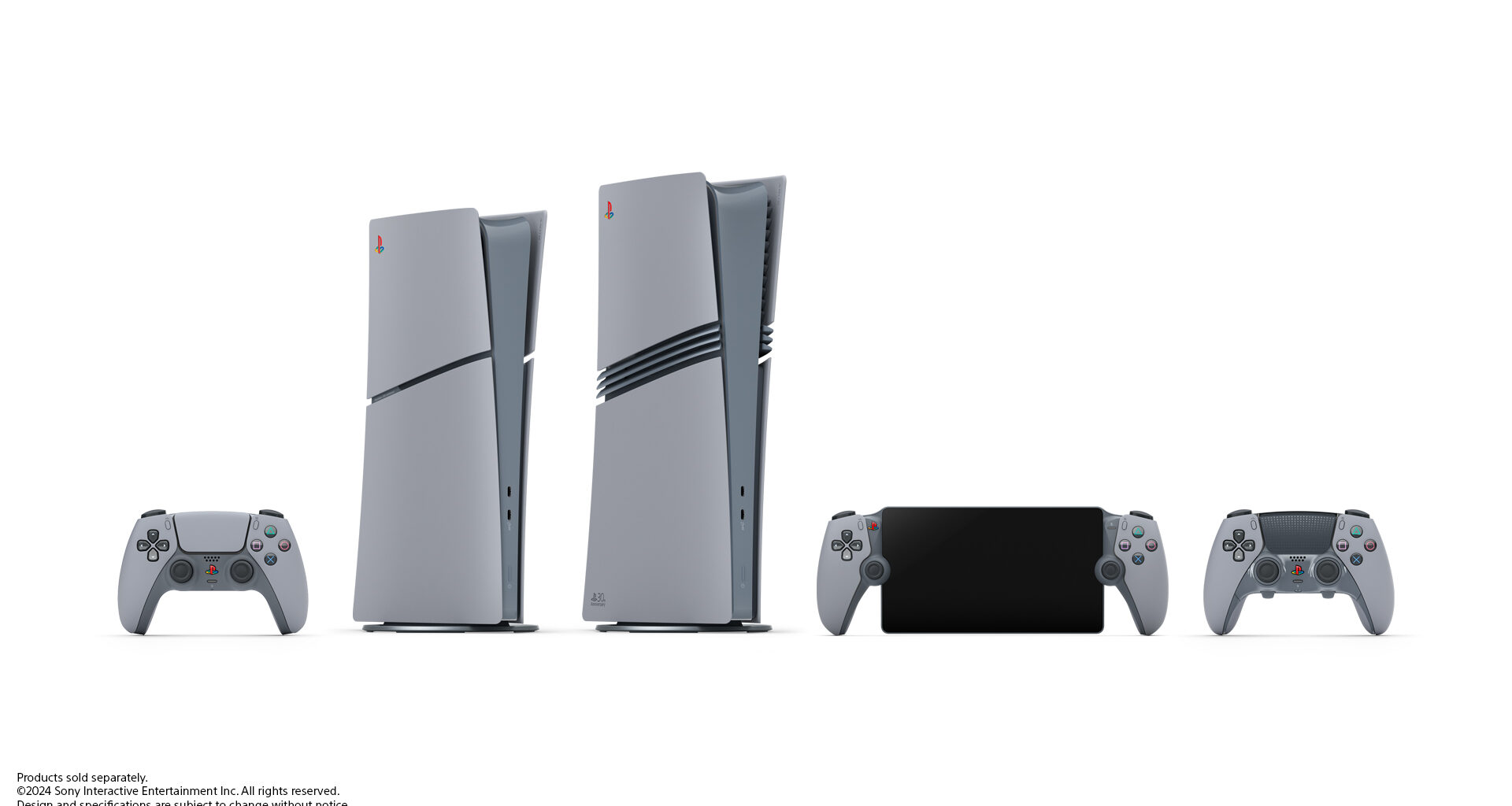 Ps5 pro, ps5 slim, ps portal e dualsense edge em edições comemorativas de 30 anos do playstation