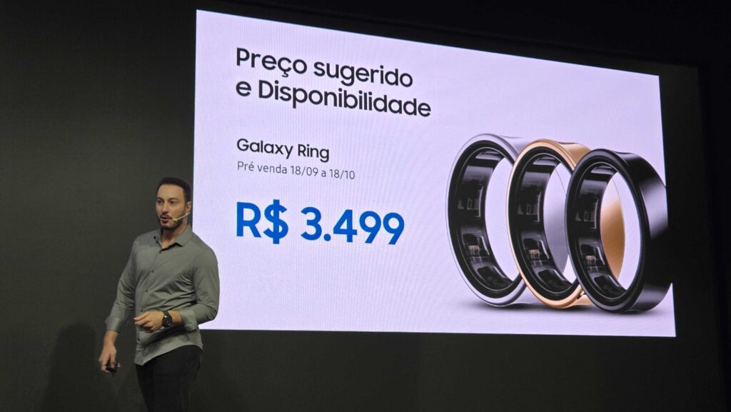 Dados de pré-venda e preço do galaxy ring ‌ no brasil