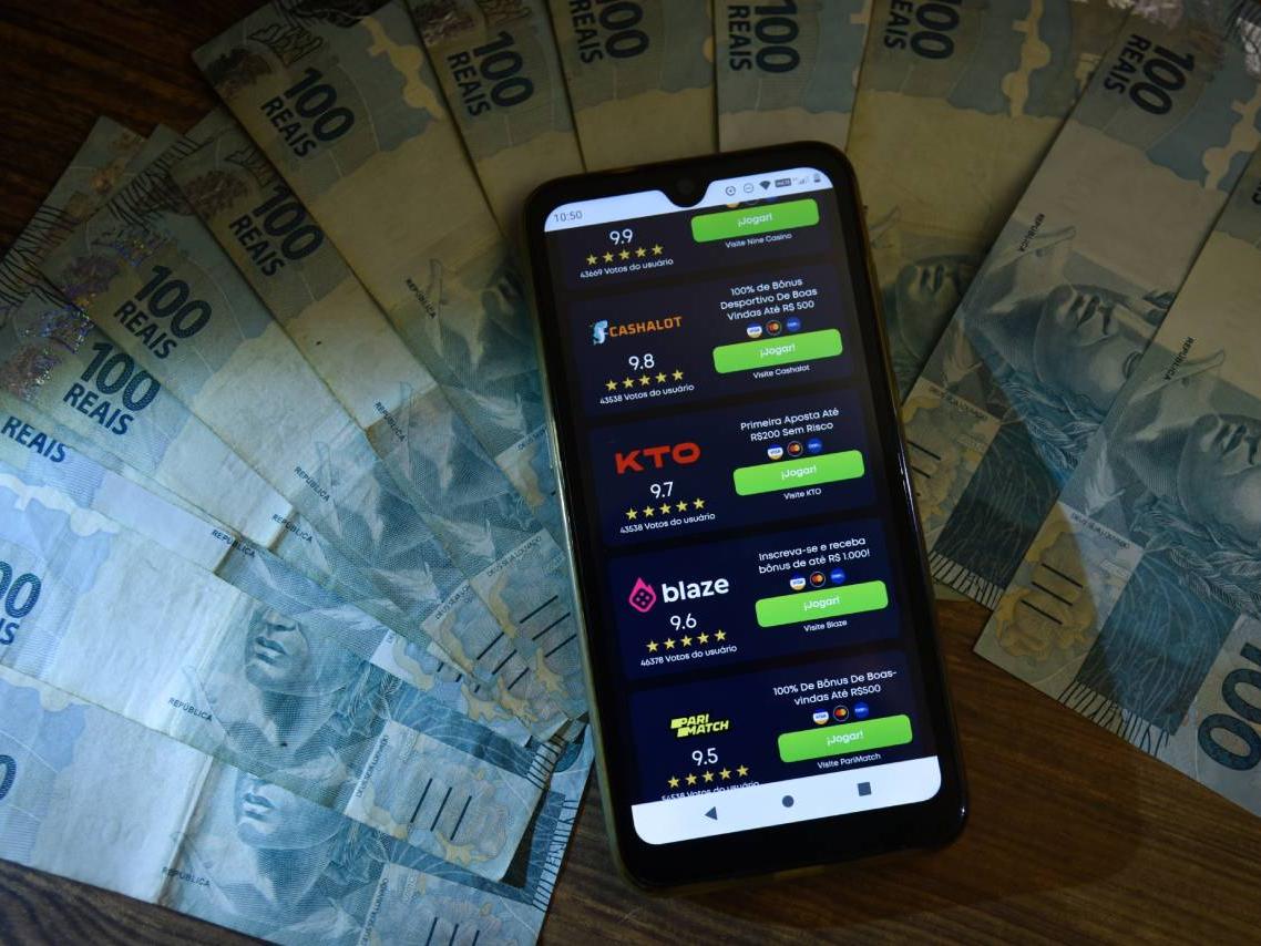 Apps de bets pré-instalados em um smartphone