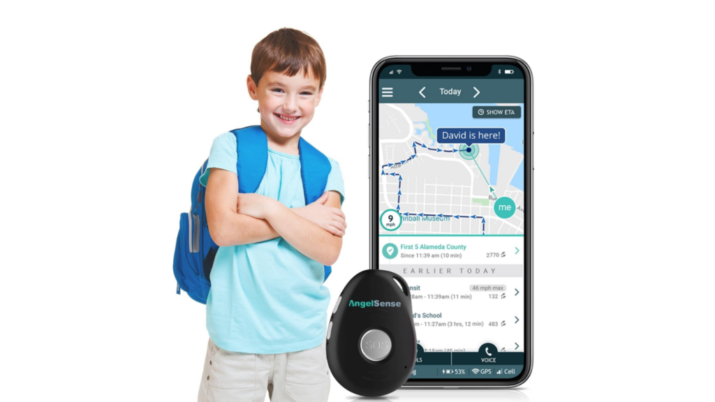 Angelsense kid's gps tracker, dispositivo de segurança para crianças.