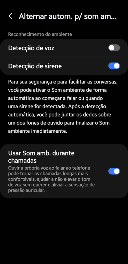 Configurações de som dos galaxy buds3 pro