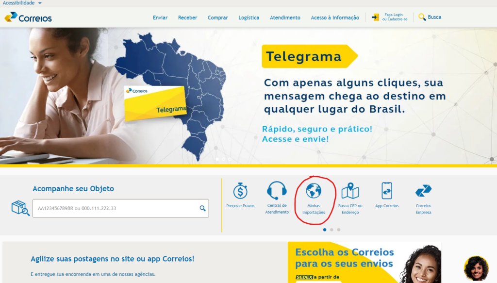 Acesse sempre o site ou o app dos correios (links abaixo) para ter certeza de que estará seguro. Imagem: lucas gomes, smt