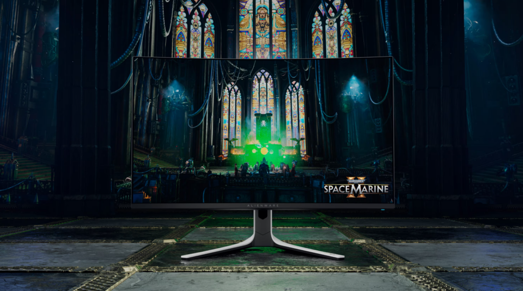 Imagem promocional do alienware aw3225qf / fonte: alienware