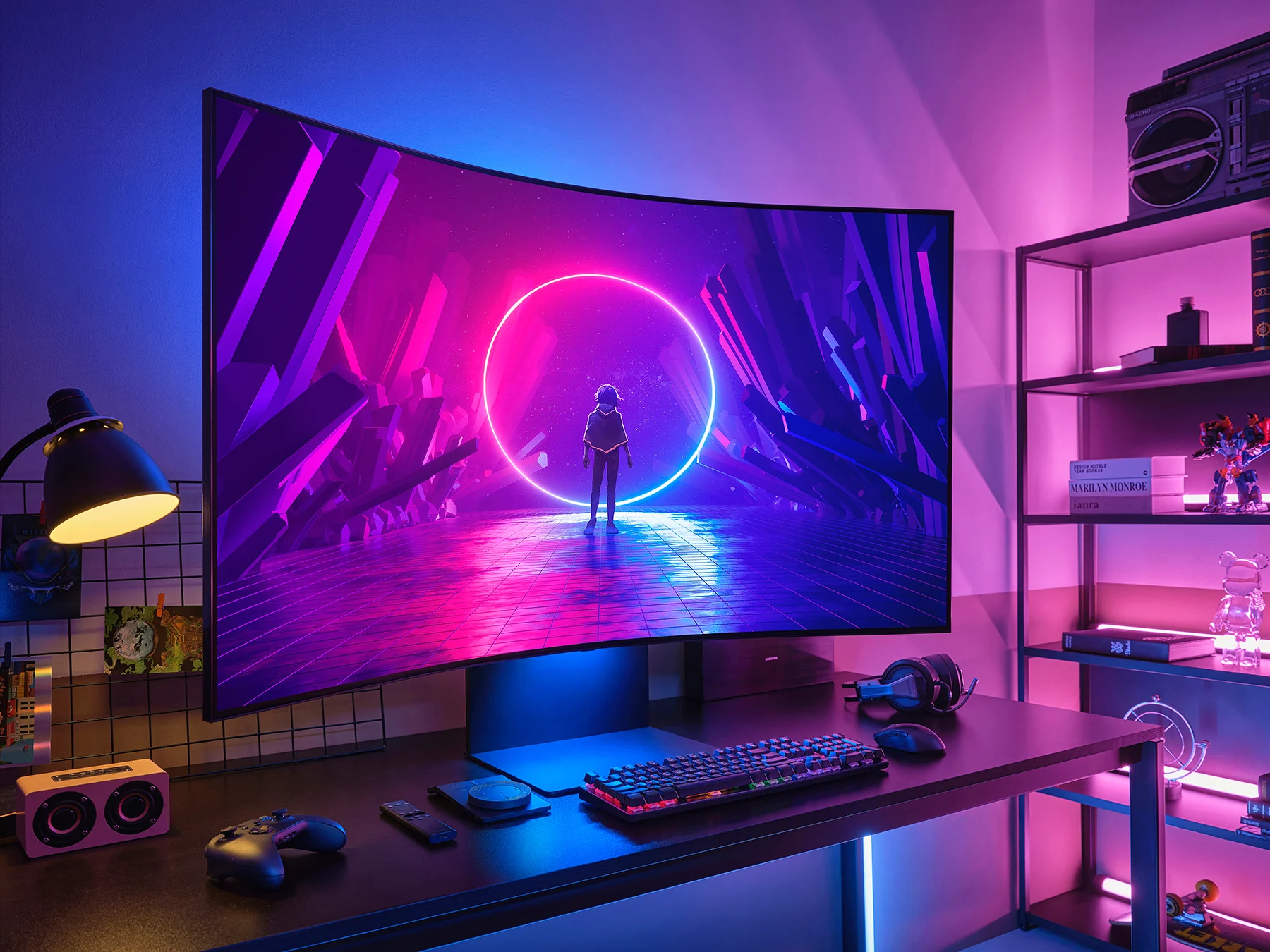 Samsung mostra monitor odyssey 3d sem óculos, tvs e promoções na bgs. Com o maior estande da bgs, empresa mostrou monitores, tvs, notebooks e outros produtos do catálogo gamer, com promoções especiais durante a feira. Veja