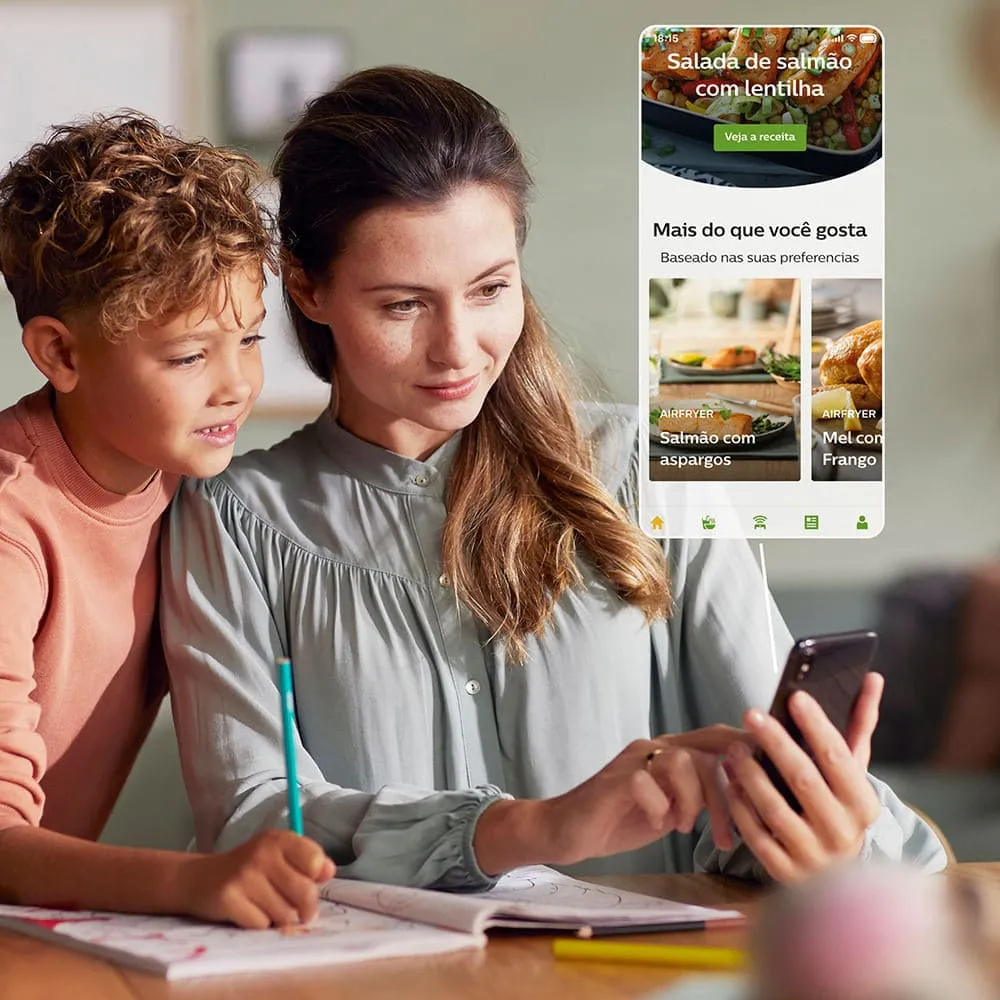 Para arriscar na cozinha, vencer a criatividade ou apostar no seguro, o aplicativo homeid disponibiiza cinco mil receitas online de diversos tipos. (foto: reprodução/philips)