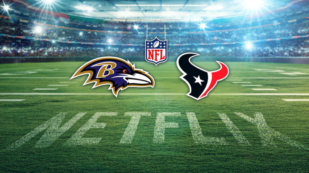 Imagem promocional de nfl no natal: ravens vs. Texans / fonte: netflix