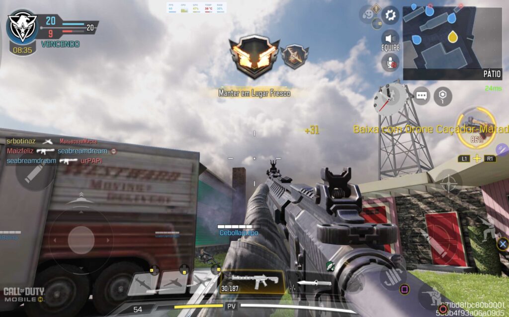 Call of duty mobile rodando no galaxy tab s10 ultra