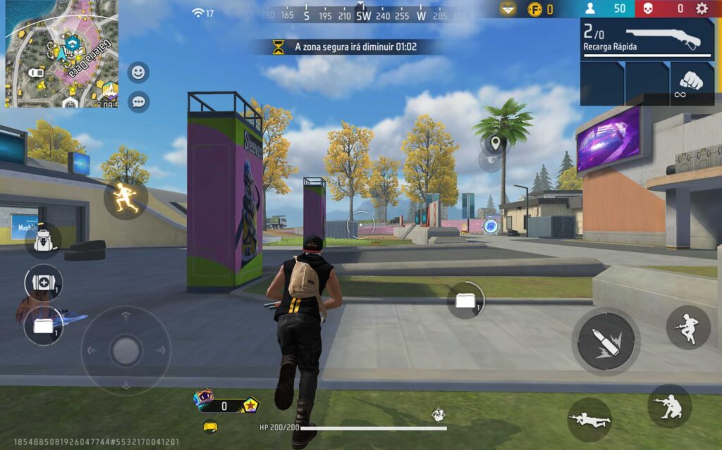 Freefire rodando no galaxy tab s10 ultra