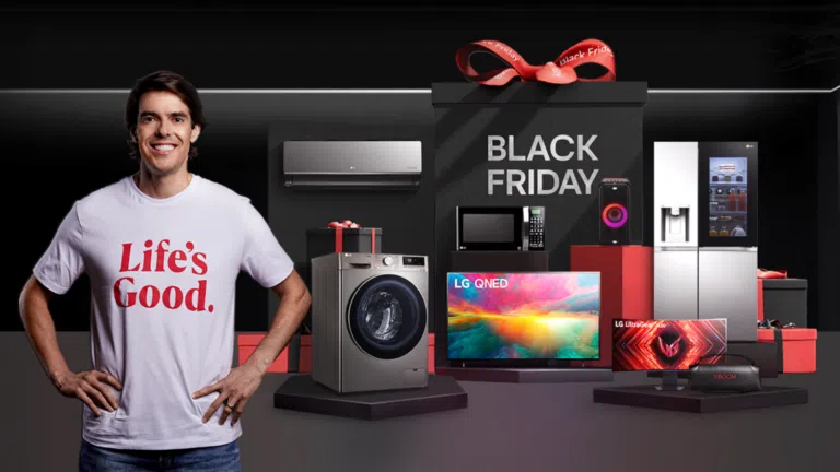 Black friday da lg oferece descontos de até 50% em smart tvs, caixas de som e mais. Eletrônicos e eletrodomésticos entram em promoção, com frete grátis e parcelamento de até 12x sem juros. Confira