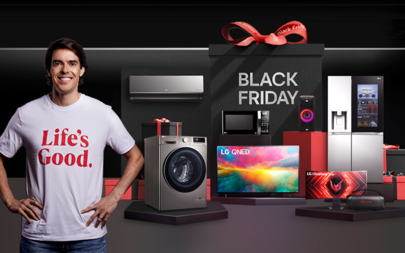 Black friday da lg oferece descontos de até 50% em smart tvs, caixas de som e mais. Eletrônicos e eletrodomésticos entram em promoção, com frete grátis e parcelamento de até 12x sem juros. Confira