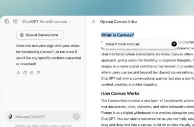 Openai libera canvas no chatgpt. Veja como usar