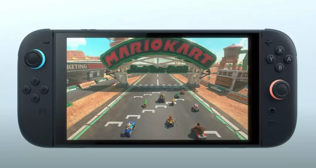 Nintendo switch 2 rodando mario kart 9