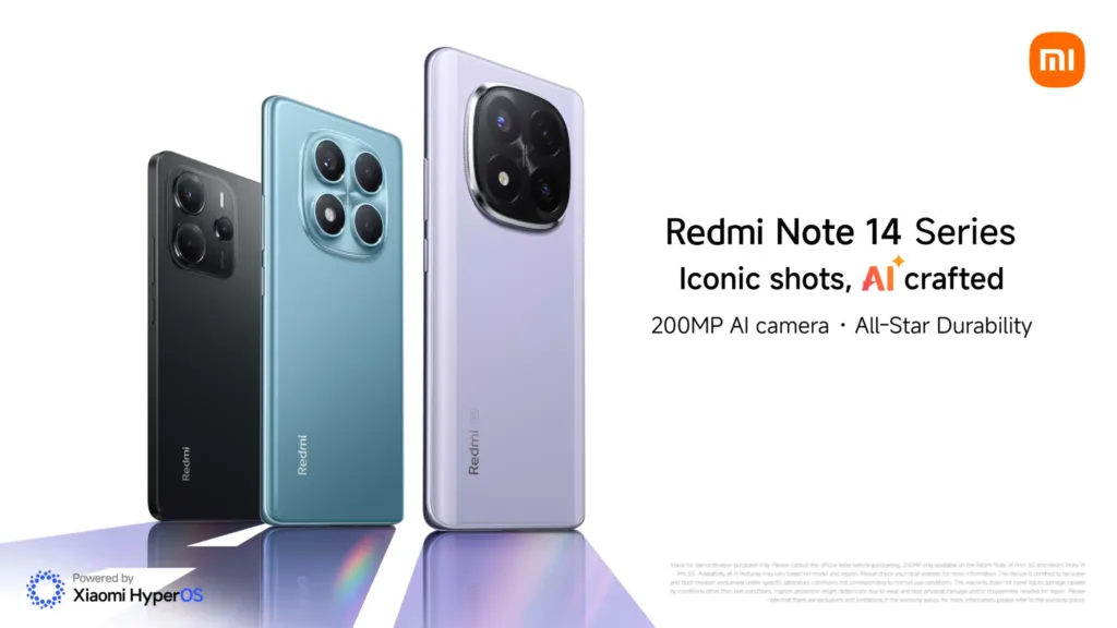 Recursos de ia da linha redmi note 14