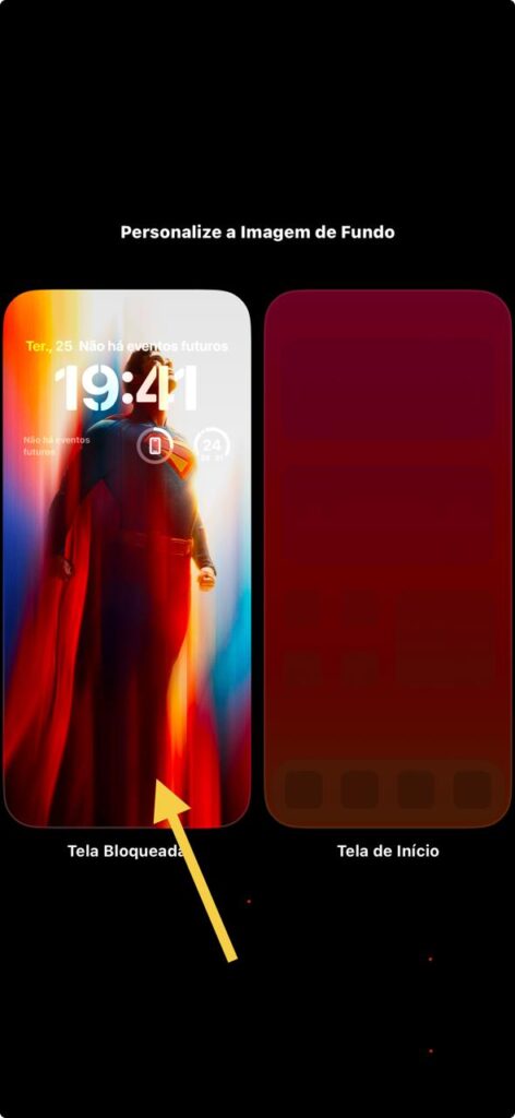 Personalização de tela de bloqueio no ios 18