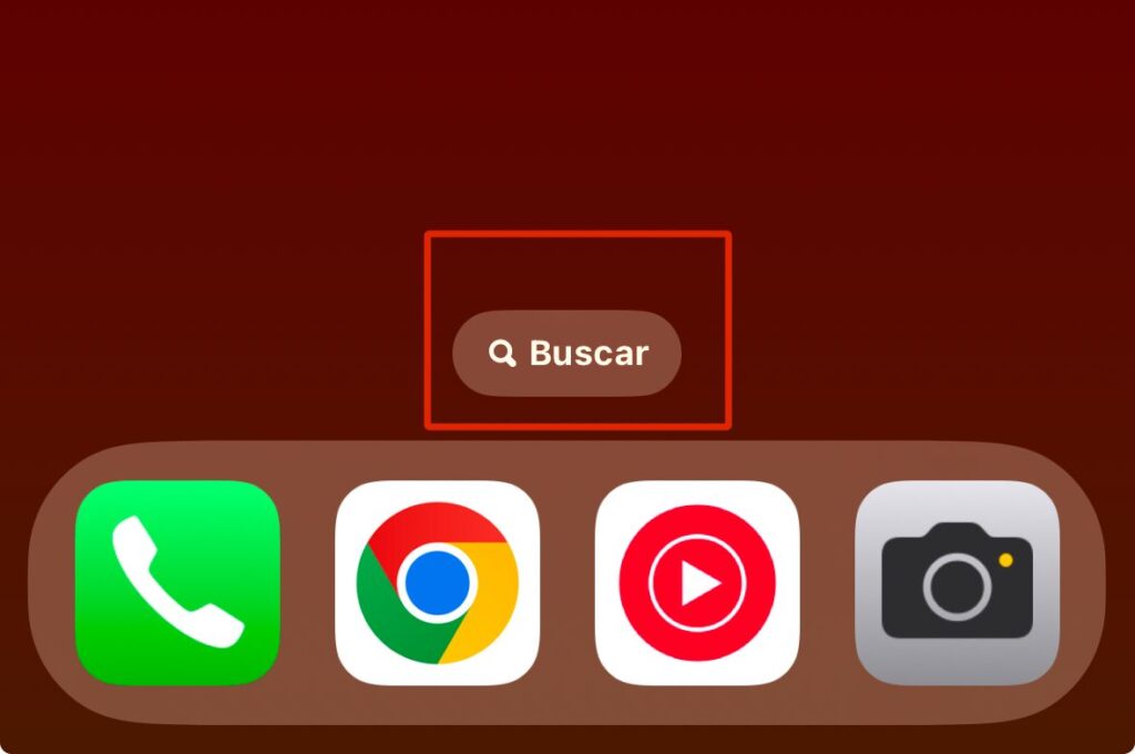 Botão buscar no ios 18