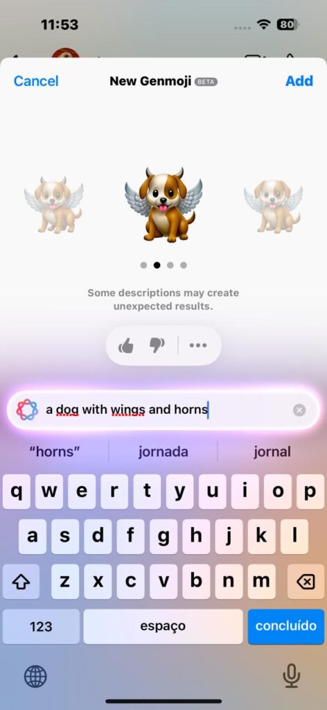 Genmojis no iphone 16