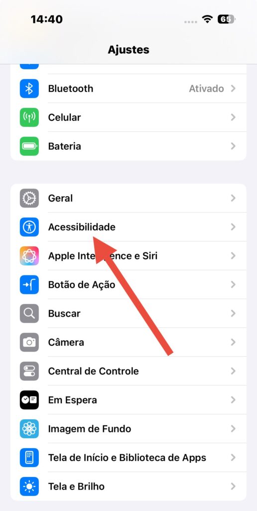 Controle de câmera no iphone 16