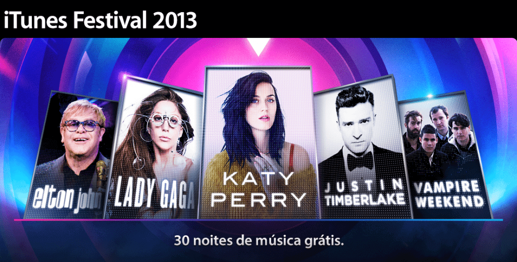 Itunes festival 2013 traz lady gaga, katy perry e muitos mais / reprodução