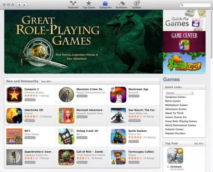 Mac app store jogos