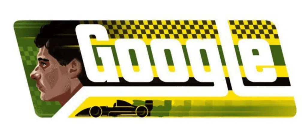 Google homenageia o piloto ayrton senna / reprodução