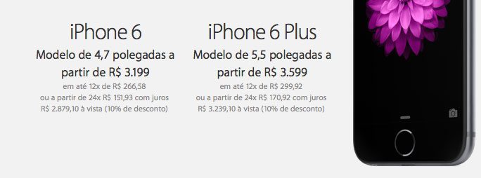 Apple confirma os preços do iphone 6 no brasil