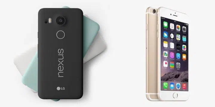 Nexus 5x vs iphone 6s