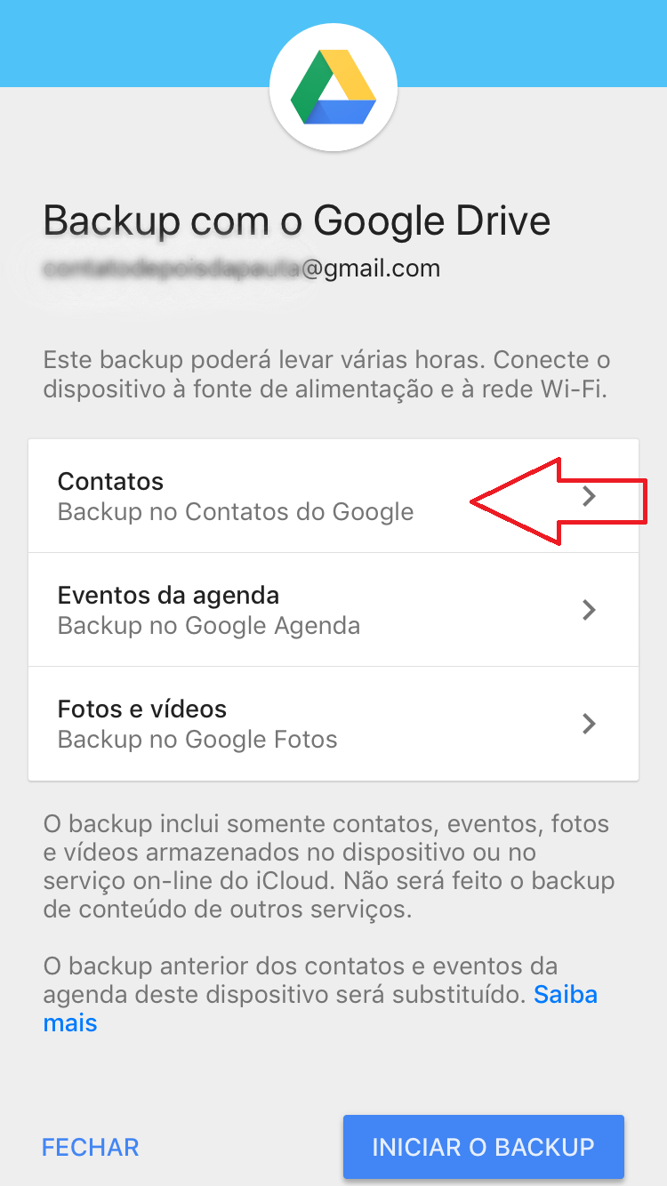 Como transferir contatos do iPhone para o Android