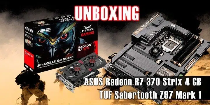 Placa de vídeo asus radeon r7 370 strix 4 gb e a placa mãe asus sabertooth z97 mark 1