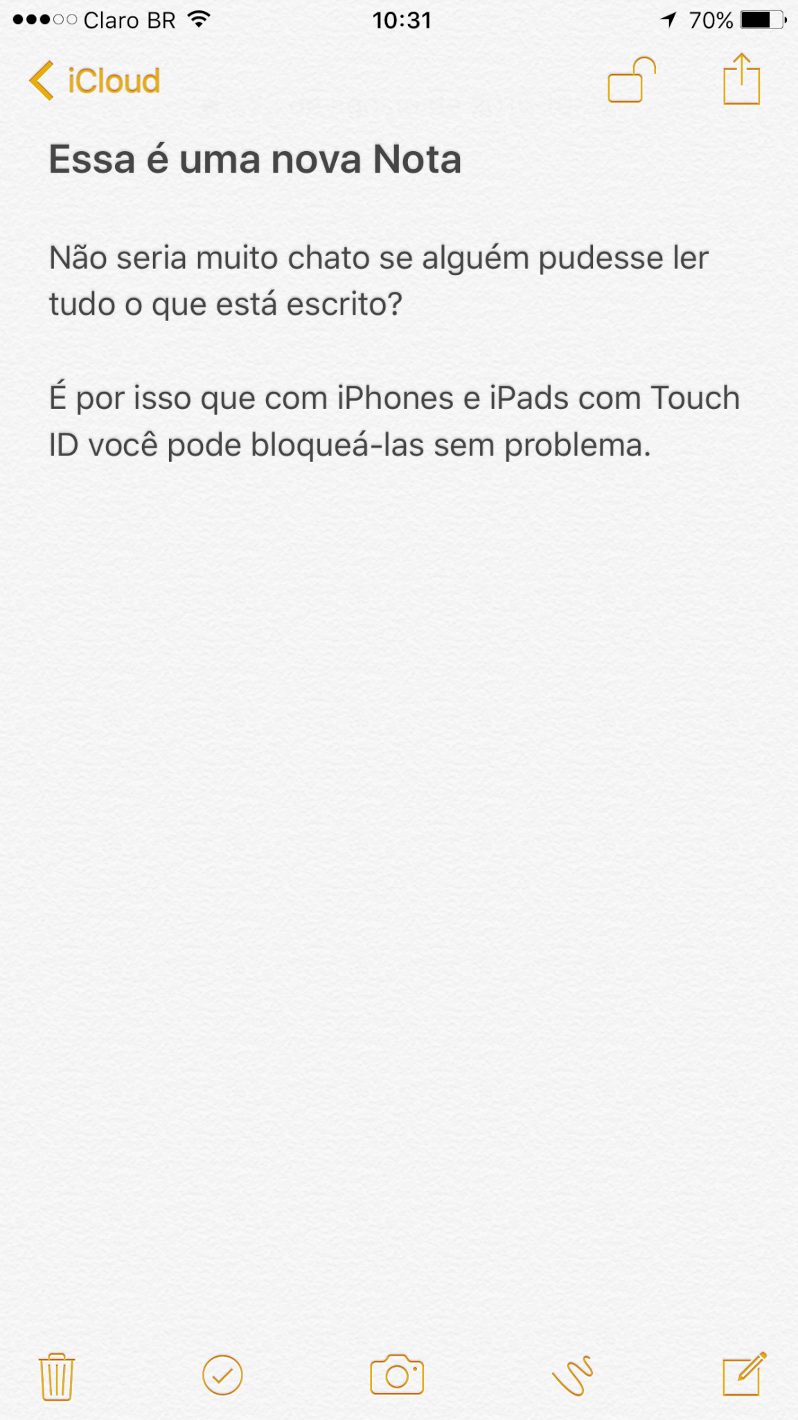 Tutorial  Como bloquear uma nota no iPhone ou iPad - 27