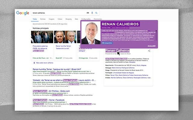 Extensão do chrome alerta sobre os políticos condenados por corrupção. Conheça a extensão para o chrome intitulada "vigie aqui", que através de uma marcação em roxo destaca os políticos condenados, processados ou investigados por corrupção