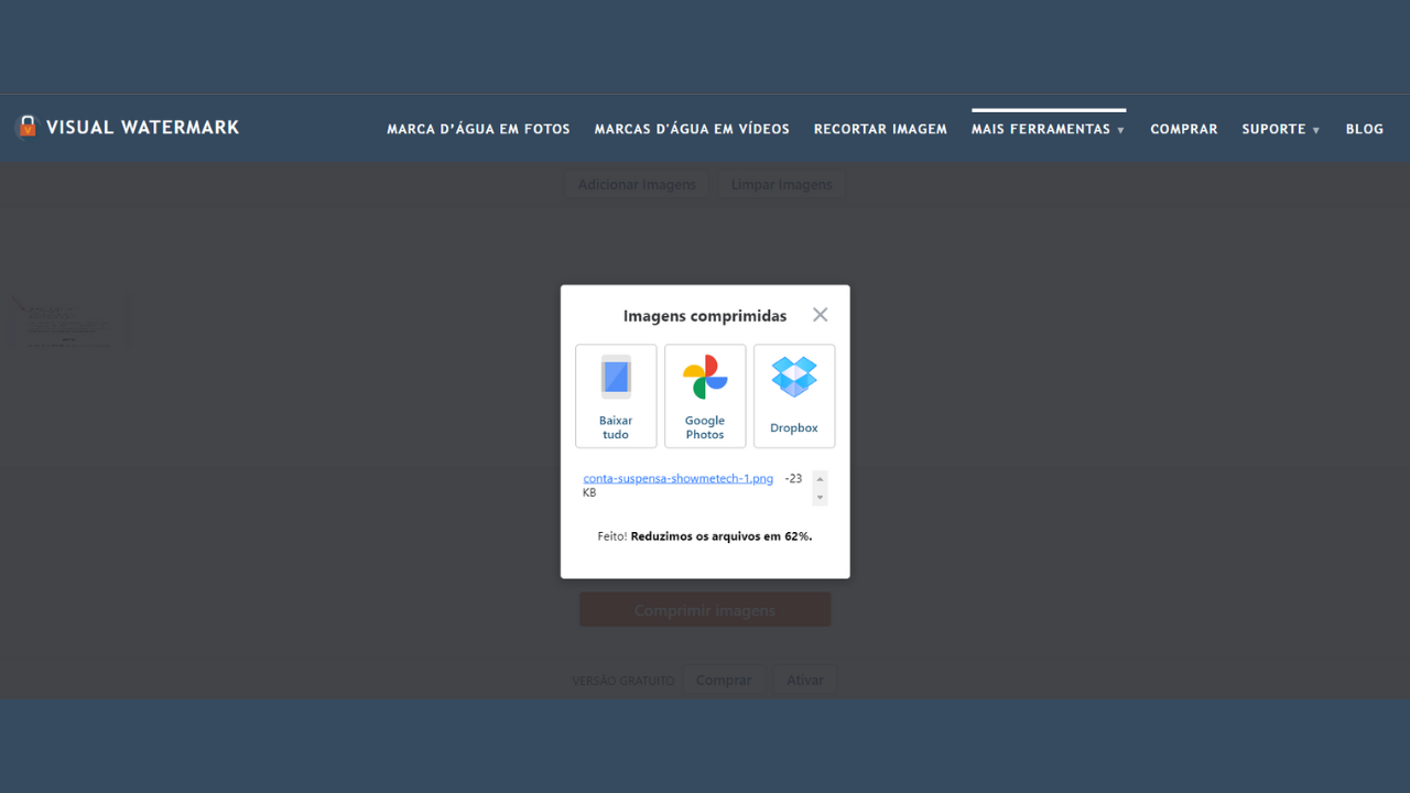 Como Comprimir Foto Com O Visual Watermark De Forma Gratuita